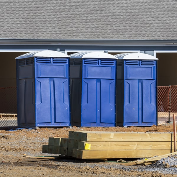 how often are the portable toilets cleaned and serviced during a rental period in Foxholm